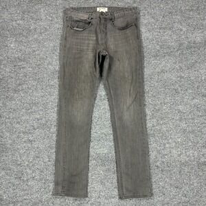 Billabong Mens Straight Leg Jeans Size 32 Gray Slim Fit Denim Casual Low Rise
